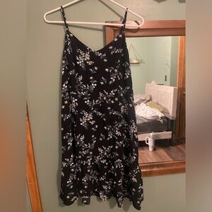 Floral Black Dress